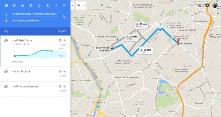 Rotas no Google Maps por bicicleta cresce 80% no Brasil